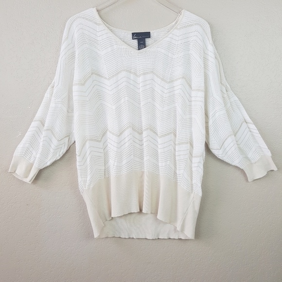 Lane Bryant Sweaters - Lane Bryant V Neck Knit Crochet Sweater Top 18/20